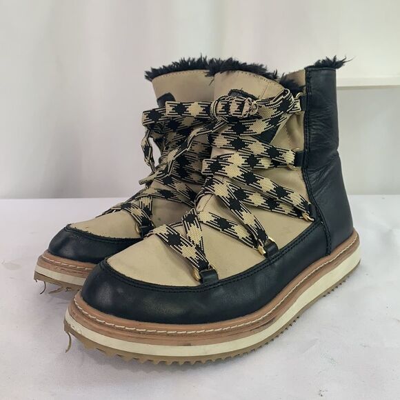 Kate Spade black tan lined winter boots - Picture 2 of 10